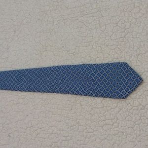 Brooks Brothers Blue/Gold Geometric Silk Tie (Made in the USA)